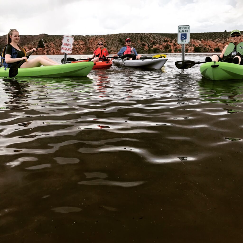 High water in early spring at Gunlock State Park.