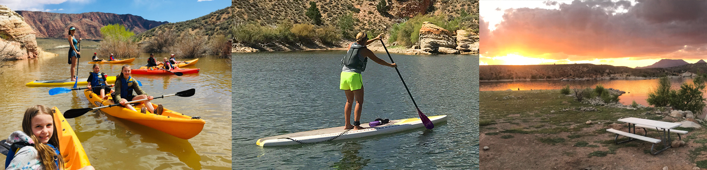 Paddling at Gunlock State Park